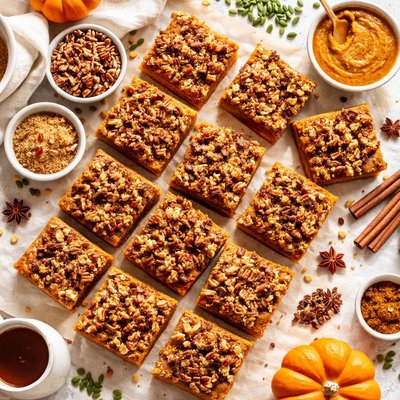 Image of Pumpkin Bars with Brown Sugar Nut Topping