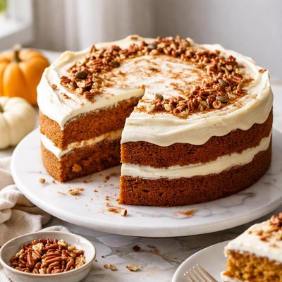 Image of Pumpkin Cake with Cream Cheese Frosting