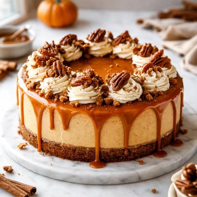 Image of Pumpkin Caramel Cheesecake