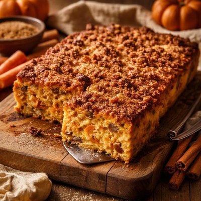 Image of Pumpkin Carrot Pudding Kugel