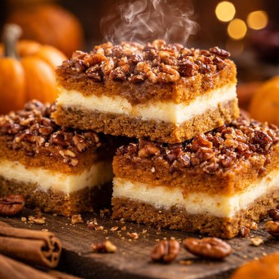 Image of Pumpkin Cheese Praline Bars