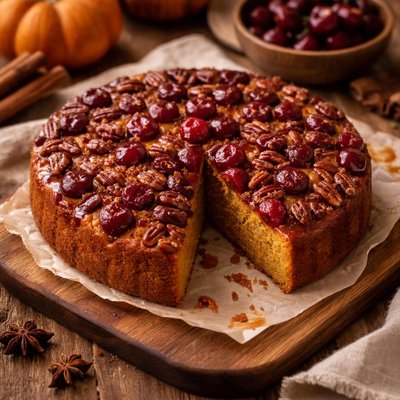 Image of Pumpkin Cherry Upside Down Cake