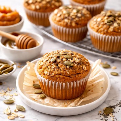 Image of Pumpkin Chia Seed Muffins Adapted from Mom a Licious by Do