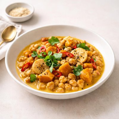 Image of Pumpkin Chickpea and Banana Curry