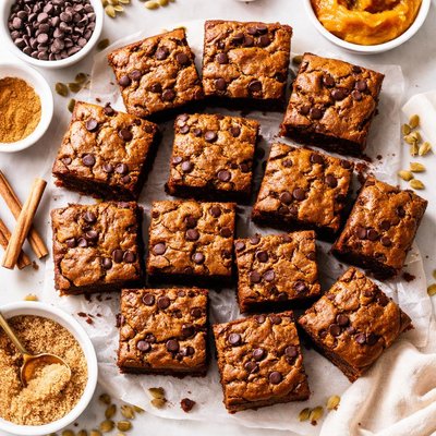 Image of Pumpkin Choc Chip Brownies