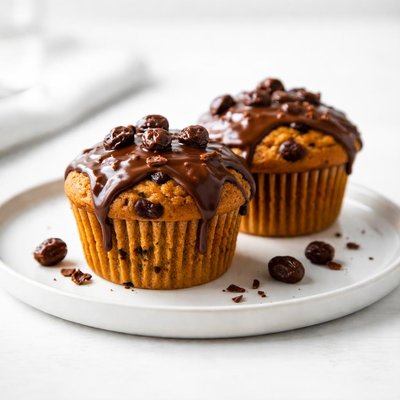 Image of Pumpkin Chocolate Covered Raisin Muffins