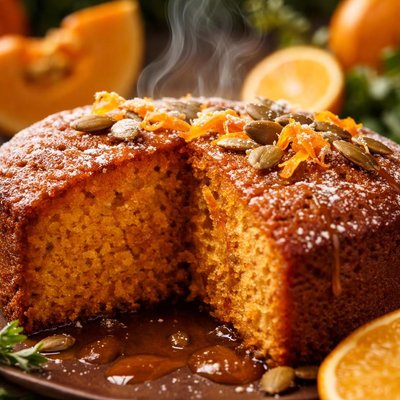 Image of Pumpkin Citrus Syrup Cake