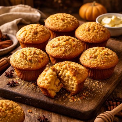 Image of Pumpkin Cornmeal Muffins