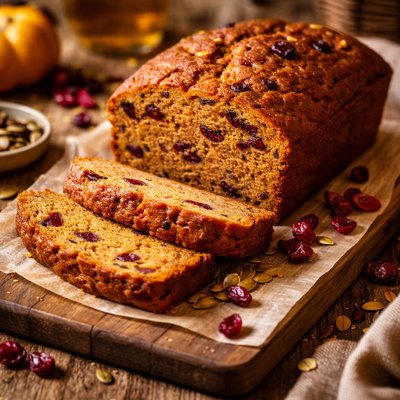 Image of Pumpkin Cranberry Bread