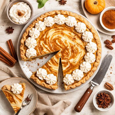 Image of Pumpkin Cream Cheese Pie