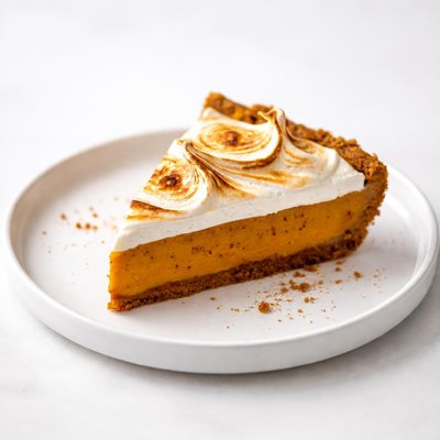 Image of Pumpkin Ginger Pie with Golden Marshmallow Topping