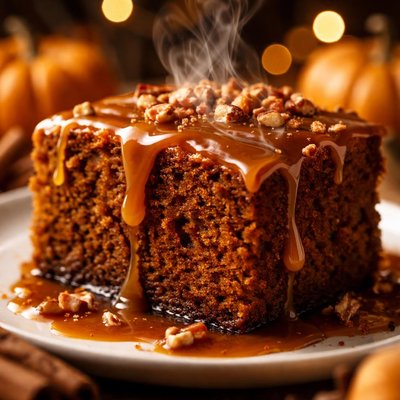 Image of Pumpkin Gingerbread W Caramel Sauce