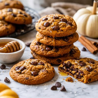 Image of Pumpkin Honey Chocolate Chip Cookies