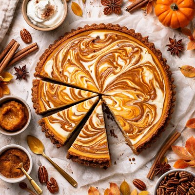 Image of Pumpkin Marble Cheesecake
