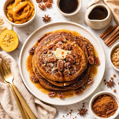 Image of Pumpkin Molasses Pancakes