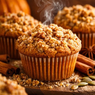 Image of Pumpkin Muffins with Crumble Topping G F