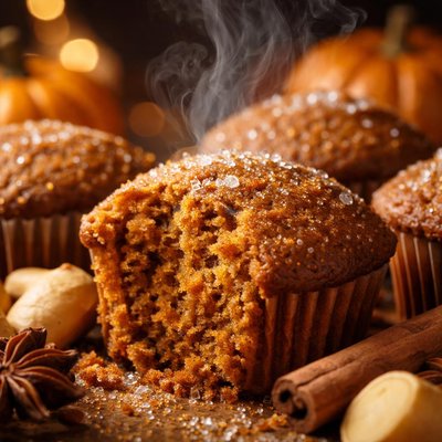 Image of Pumpkin Muffins with Ginger and Spice