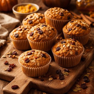 Image of Pumpkin Muffins with Raisins