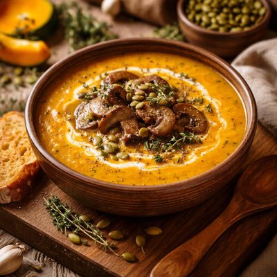 Image of Pumpkin Mushroom Soup