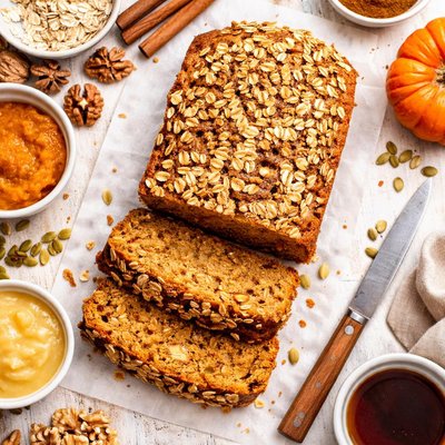Image of Pumpkin Oatmeal Loaf Fat Free