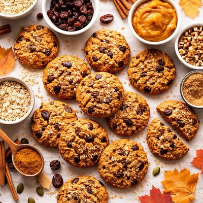 Image of Pumpkin Oatmeal Raisin Cookies
