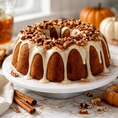 Image of Pumpkin Pecan Rum Cake