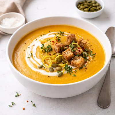 Image of Pumpkin Potato and Leek Soup