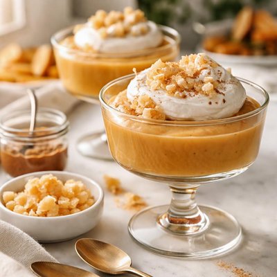 Image of Pumpkin Pudding with Candied Ginger Whipped Cream