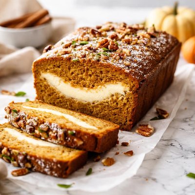 Image of Pumpkin Quick Loaf with Cream Cheese Filling