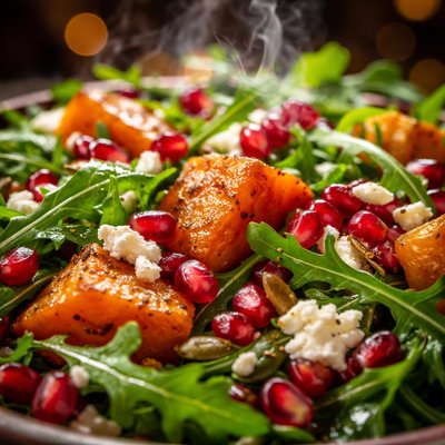 Image of Pumpkin Rocket and Pomegranate Salad