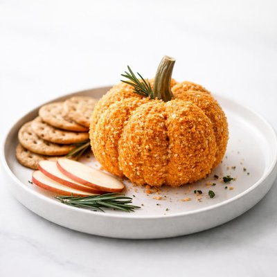 Image of Pumpkin Shaped Cheese Ball