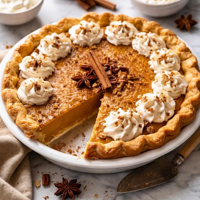 Image of Pumpkin Sour Cream Pie