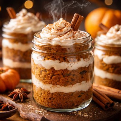 Image of Pumpkin Spice Cake in Jars