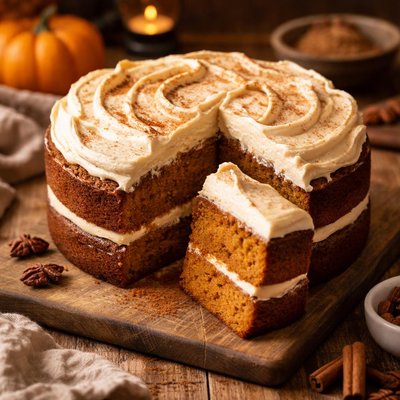 Image of Pumpkin Spice Cake with Browned Butter Frosting