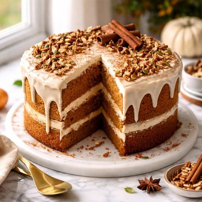 Image of Pumpkin Spice Cake with Maple Icing