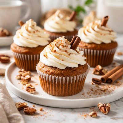 Image of Pumpkin Spice Cupcakes with Cream Cheese Frosting Recipe
