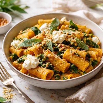 Image of Pumpkin Spinach Ricotta Pasta