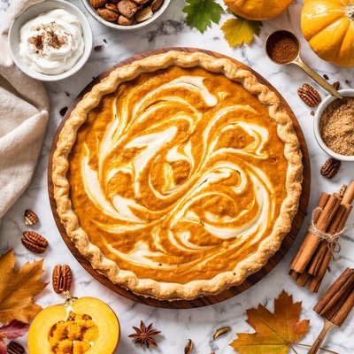 Image of Pumpkin Swirl Pie