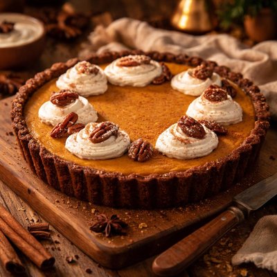 Image of Pumpkin Tart with Gingersnap Crust