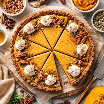Image of Pumpkin Tart with Pecan Crust