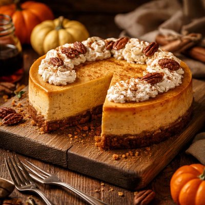 Image of Pumpkin Tofu Cheesecake