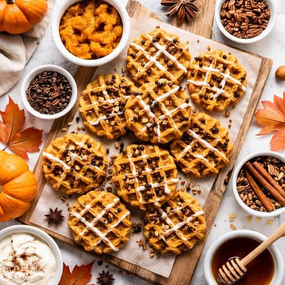 Image of Pumpkin Waffle Cookie Treats