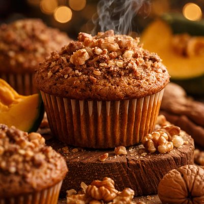 Image of Pumpkin Walnut Muffins