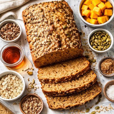 Image of Pumpkin Wheat Multigrain Bread Abm Vegan