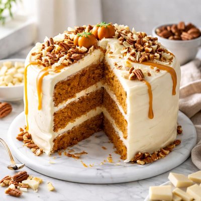 Image of Pumpkin White Chocolate Cake