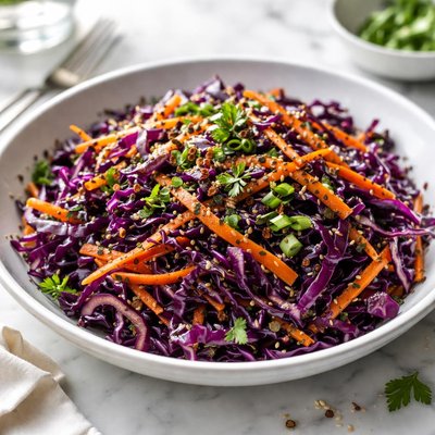 Image of Purple Cabbage and Carrot Saute Low Carb