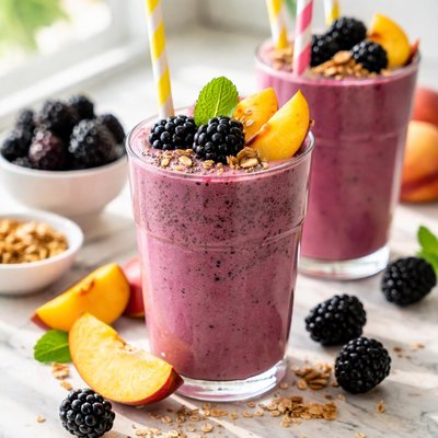 Image of Purple Power Blackberry Peach Smoothie