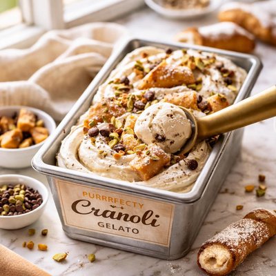 Image of Purrrrfectly Creamy Cannoli Gelato
