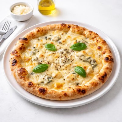 Image of Quattro Formaggi Four Cheese Pizza