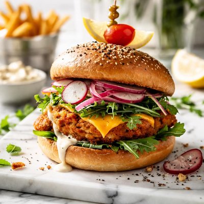 Image of Queen Bs Jersey Crab Burger